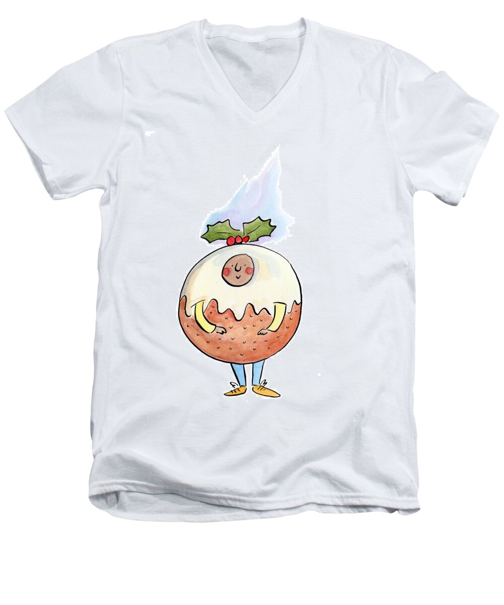 Christmas Pudding  1 - Men's V-Neck T-Shirt