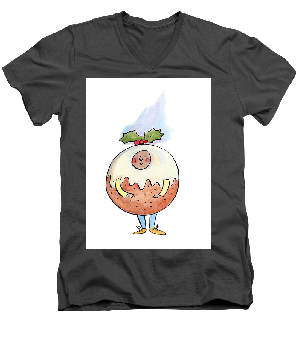 Christmas Pudding  1 - Men's V-Neck T-Shirt