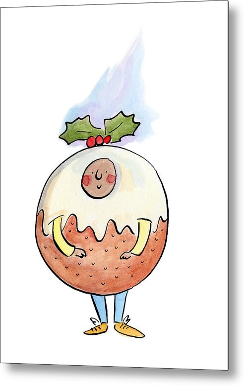 Christmas Pudding  1 - Metal Print