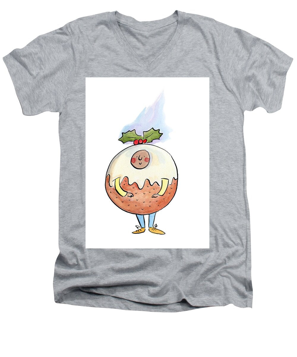 Christmas Pudding  1 - Men's V-Neck T-Shirt