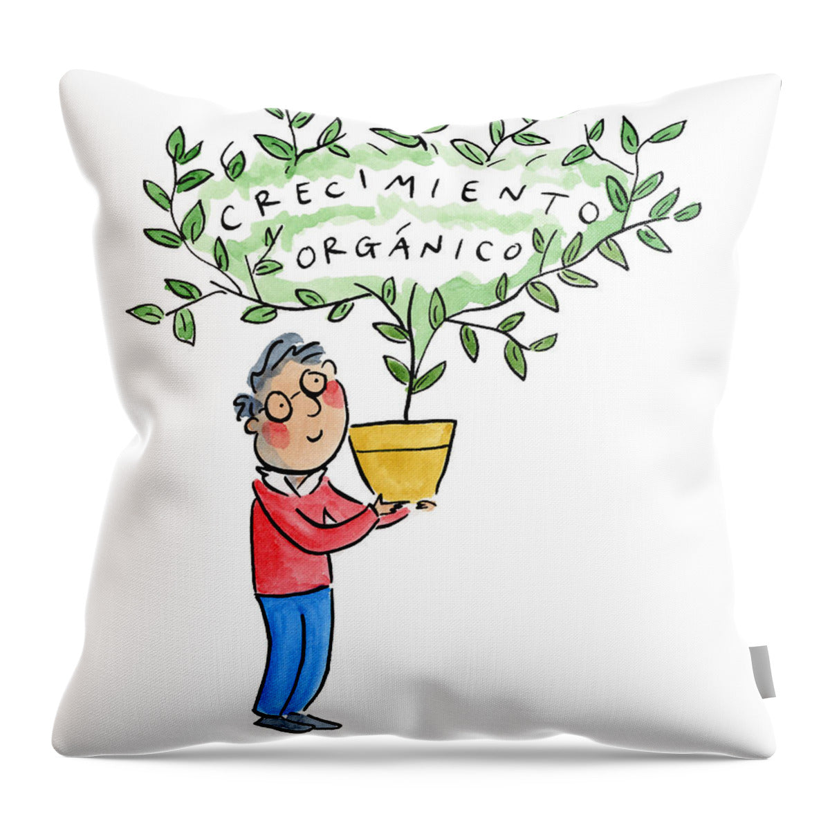 Crecimiento Organico 1 - Throw Pillow