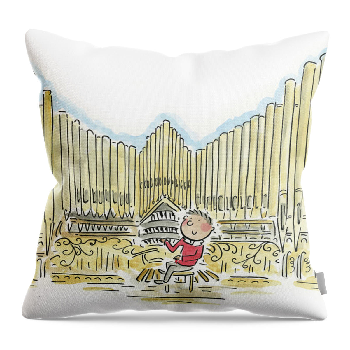 Organist 1 - Throw Pillow