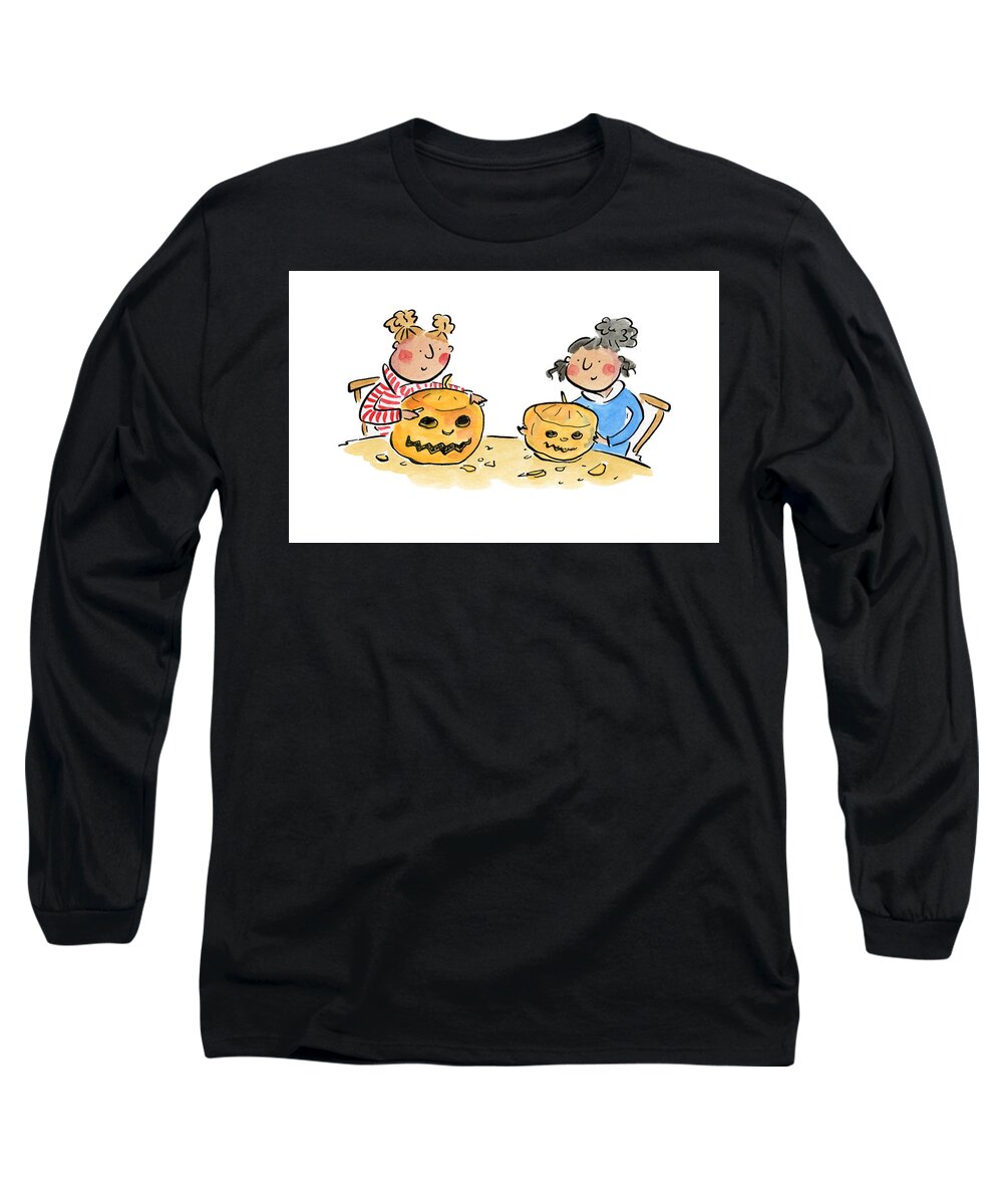 Pumpkin Carving 1 - Long Sleeve T-Shirt