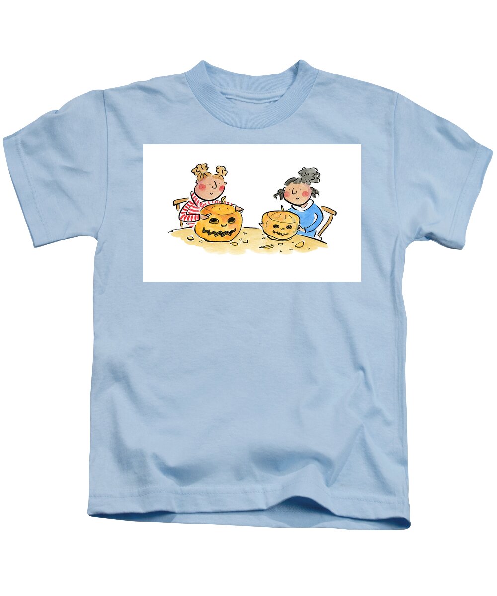 Pumpkin Carving 1 - Kids T-Shirt