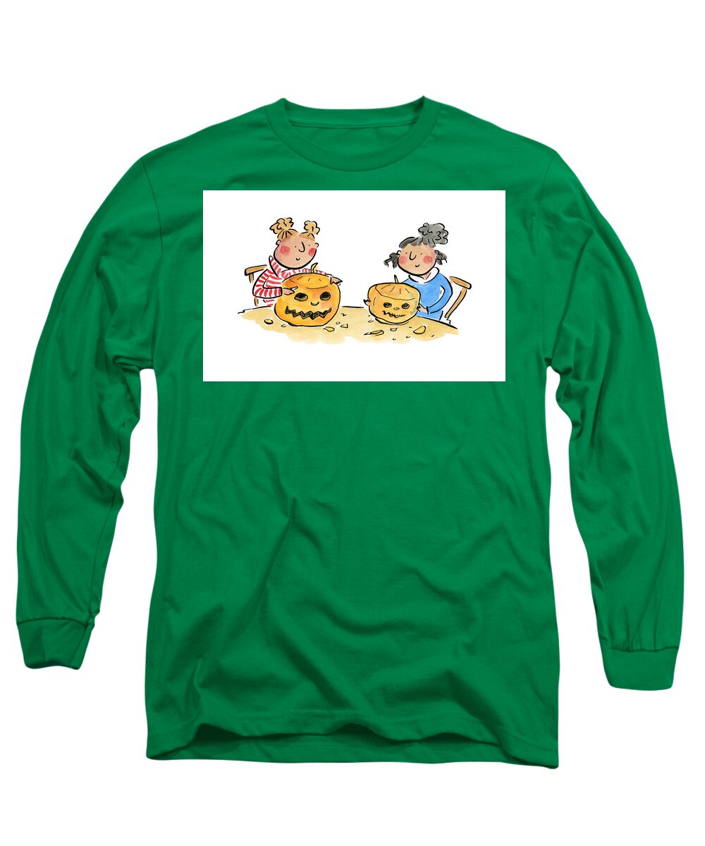 Pumpkin Carving 1 - Long Sleeve T-Shirt