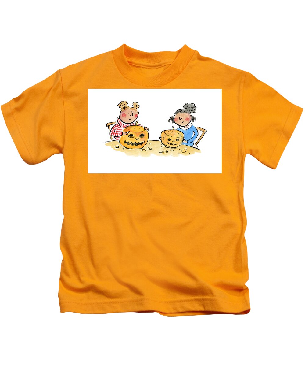Pumpkin Carving 1 - Kids T-Shirt