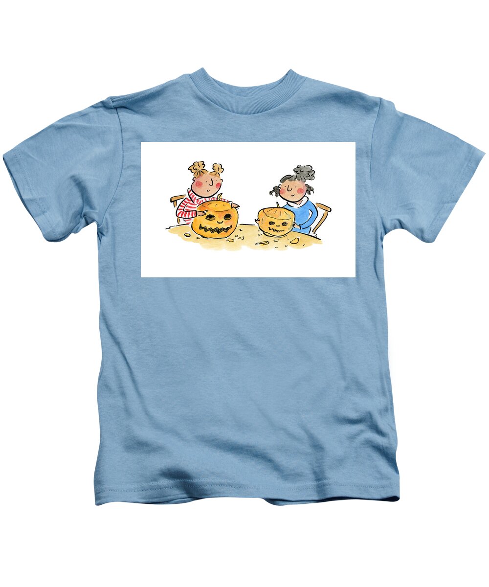 Pumpkin Carving 1 - Kids T-Shirt
