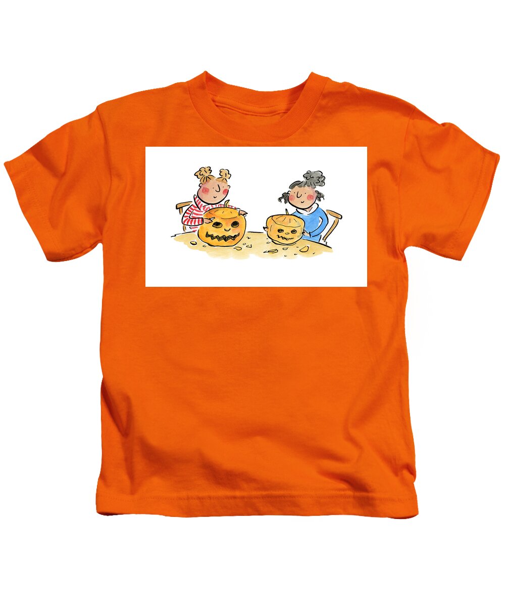 Pumpkin Carving 1 - Kids T-Shirt