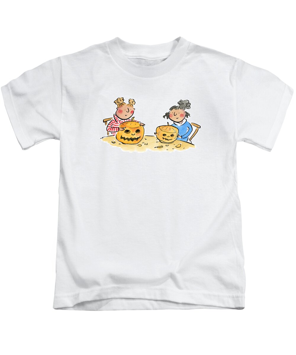 Pumpkin Carving 1 - Kids T-Shirt