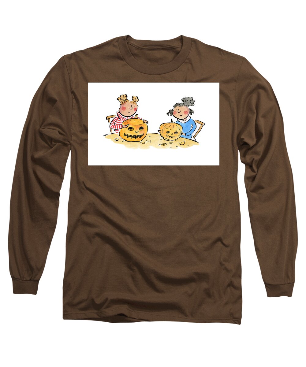 Pumpkin Carving 1 - Long Sleeve T-Shirt