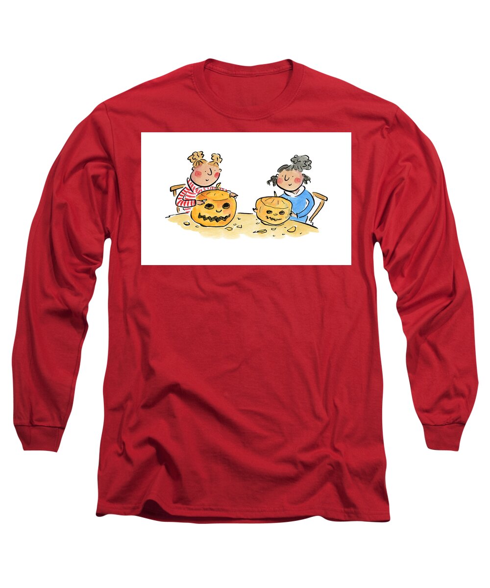 Pumpkin Carving 1 - Long Sleeve T-Shirt