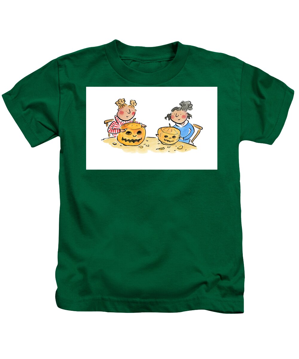 Pumpkin Carving 1 - Kids T-Shirt