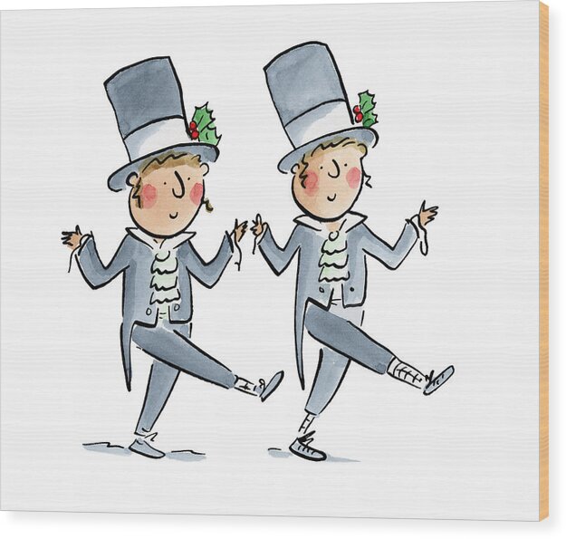 Victorian Christmas 1 - Wood Print