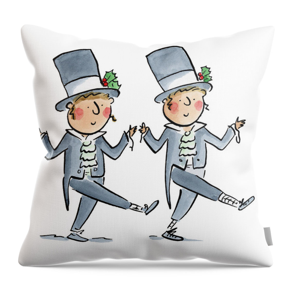 Victorian Christmas 1 - Throw Pillow