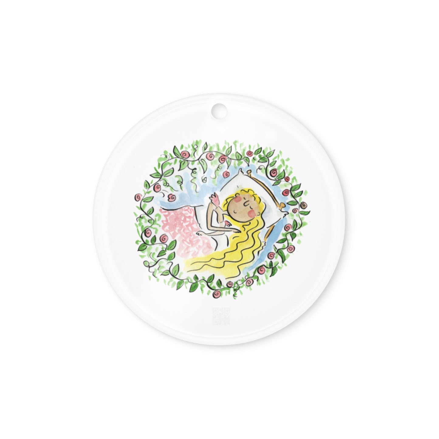 Sleeping Beauty Illustration by Rosie Brooks Acrylic ornament