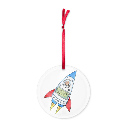 Mission Ready Illustration by Rosie Brooks Acrylic ornament