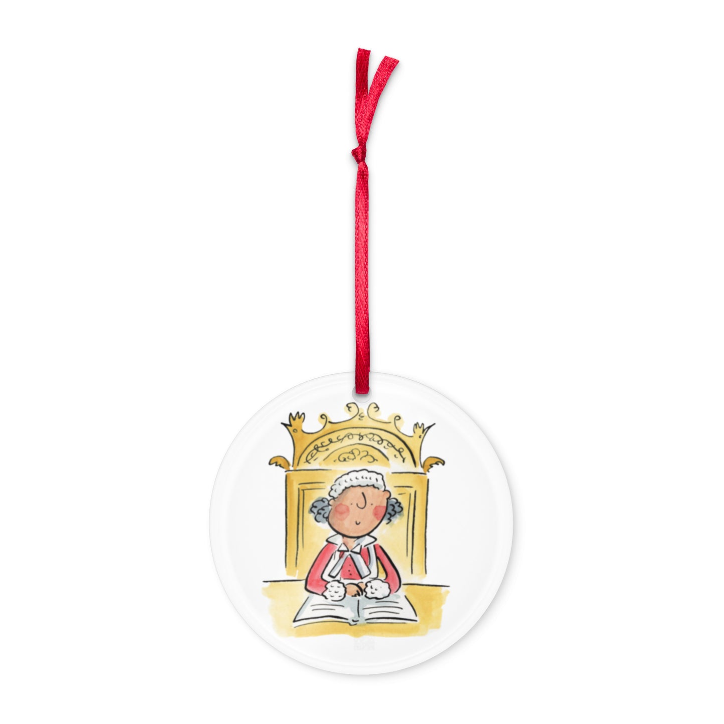 Judge Illustration by Rosie Brooks Acrylic ornament