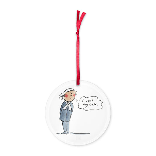 I am the Law Illustration by Rosie Brooks Acrylic ornament