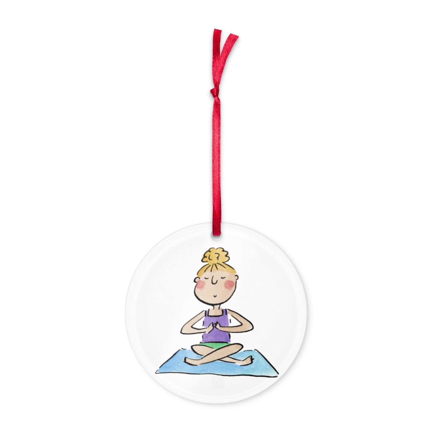 Yoga Illustration by Rosie Brooks Acrylic ornament