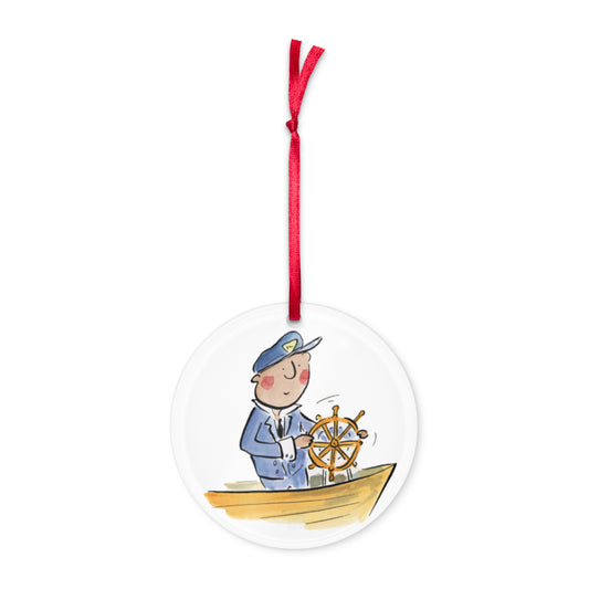 Captain Illustration by Rosie Brooks Acrylic ornament