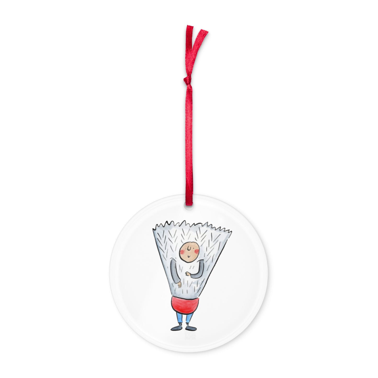 Badminton Shuttlecock Illustration by Rosie Brooks Acrylic ornament