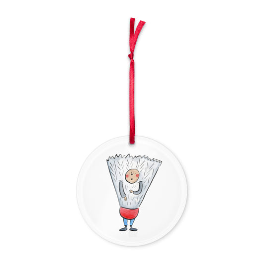 Badminton Shuttlecock Illustration by Rosie Brooks Acrylic ornament