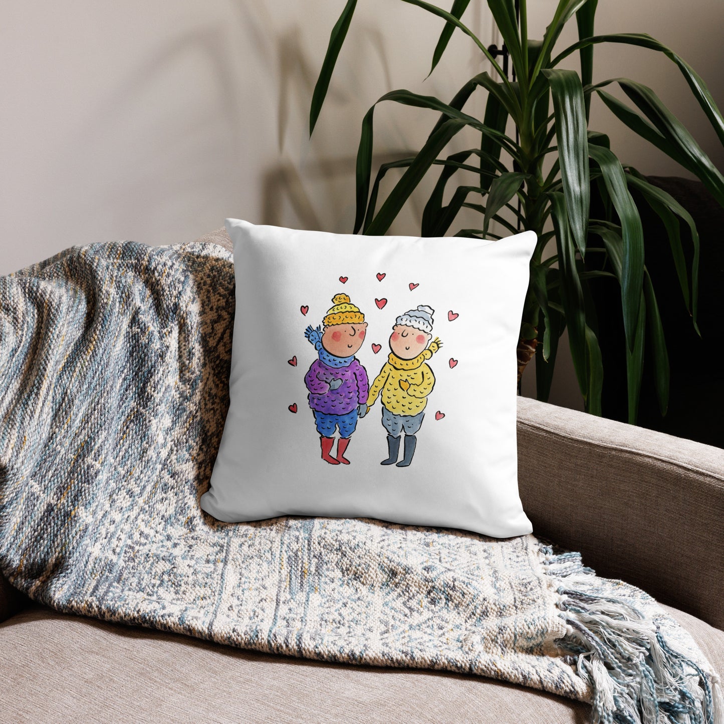 Woolies Illustration by Rosie Brooks Pillow Case