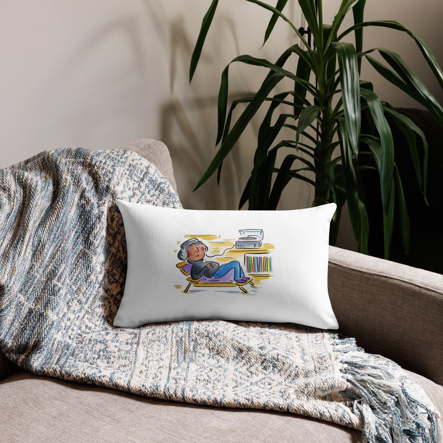 Vinyl Illustration by Rosie Brooks Premium Pillow