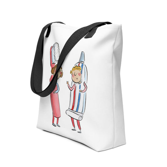 Toothbrush and Toothpaste  Illustration by Rosie Brooks Tote bag