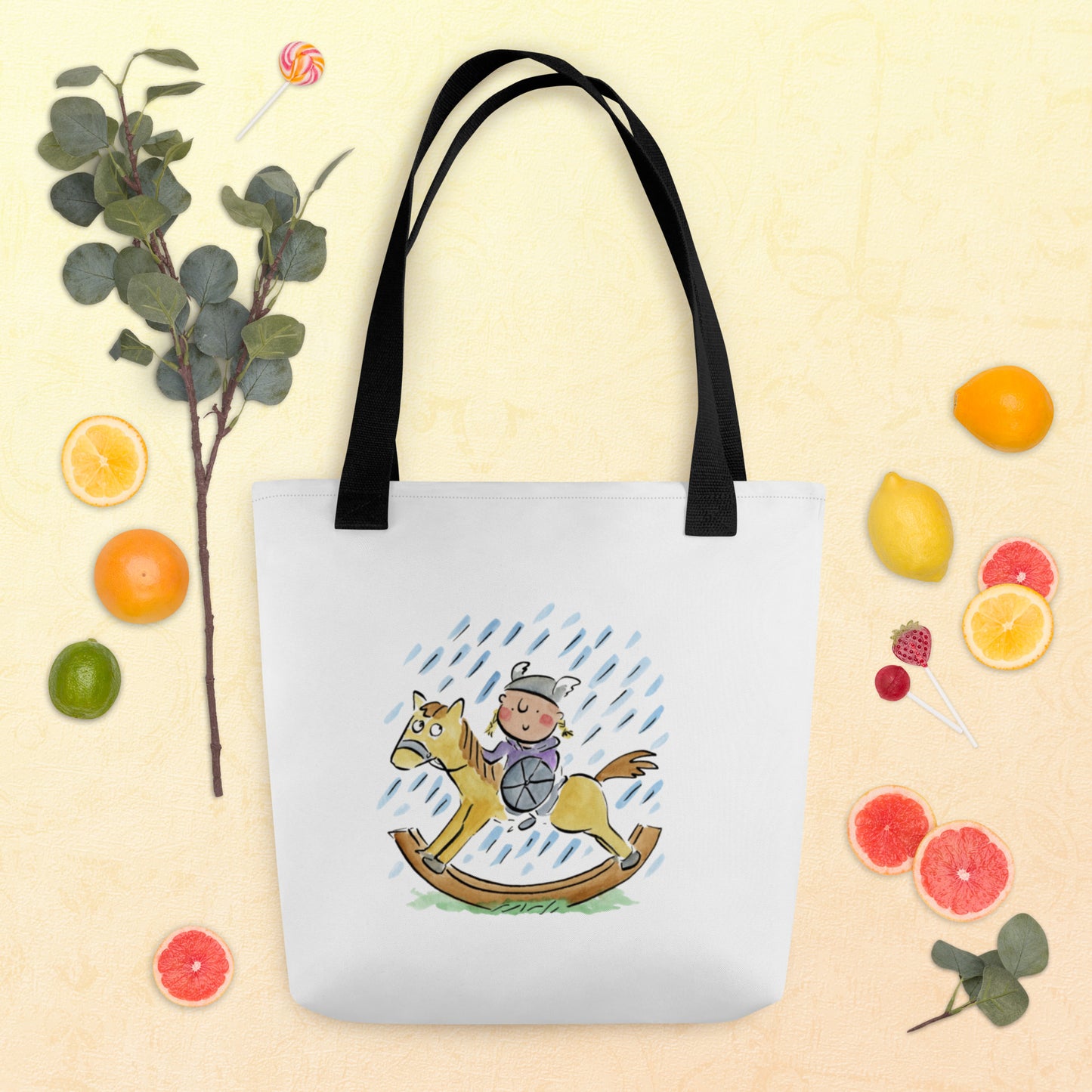 Baby Brunhilde Illustration by Rosie Brooks Tote bag