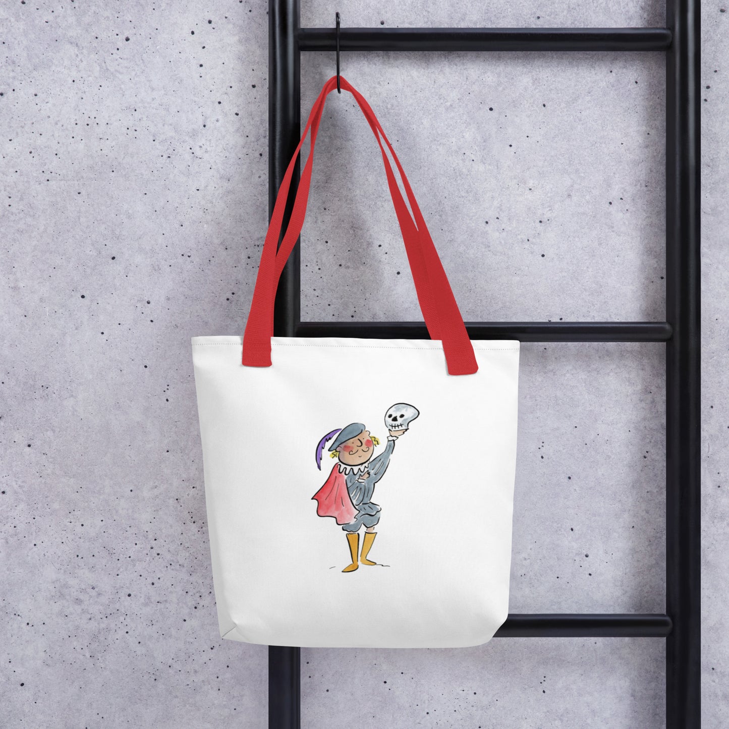 Alas poor Yorick, Hamlet Illustration by Rosie Brooks Tote bag