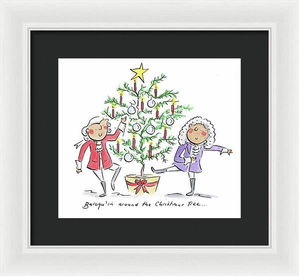 Baroquin around the Christmas Tree - Framed Print