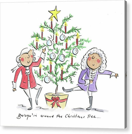Baroquin around the Christmas Tree - Acrylic Print