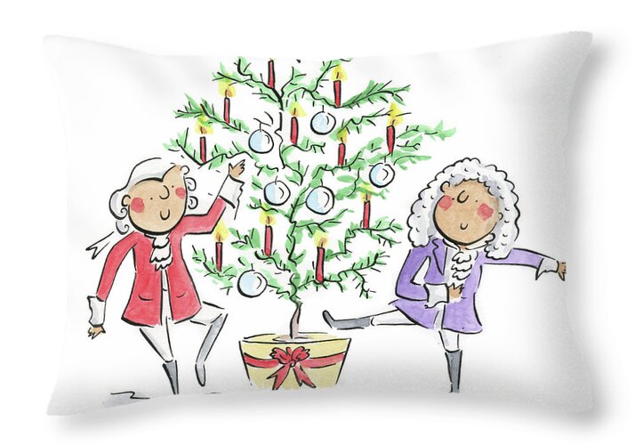 Baroquin around the Christmas Tree - Throw Pillow