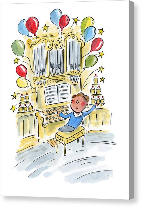 Birthday Organist - Canvas Print