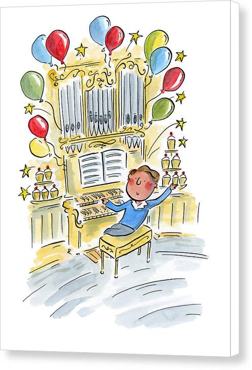 Birthday Organist - Canvas Print