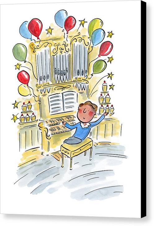 Birthday Organist - Canvas Print