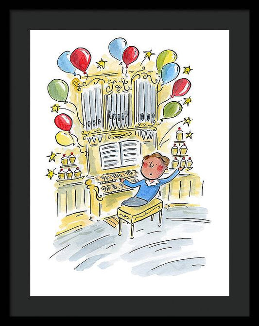 Birthday Organist - Framed Print