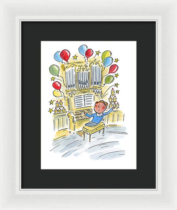Birthday Organist - Framed Print