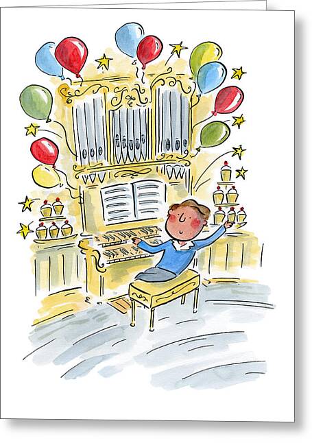 Birthday Organist - Greeting Card