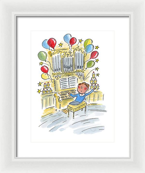 Birthday Organist - Framed Print