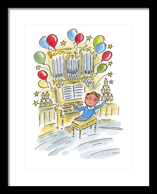Birthday Organist - Framed Print