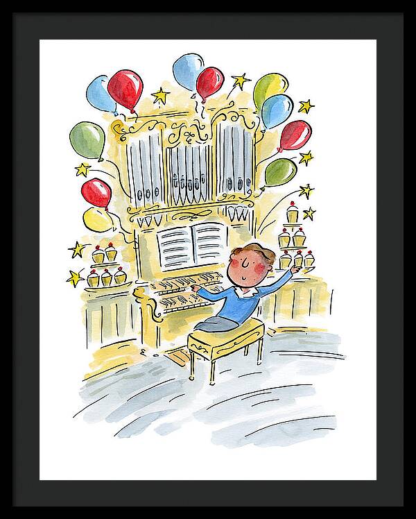 Birthday Organist - Framed Print