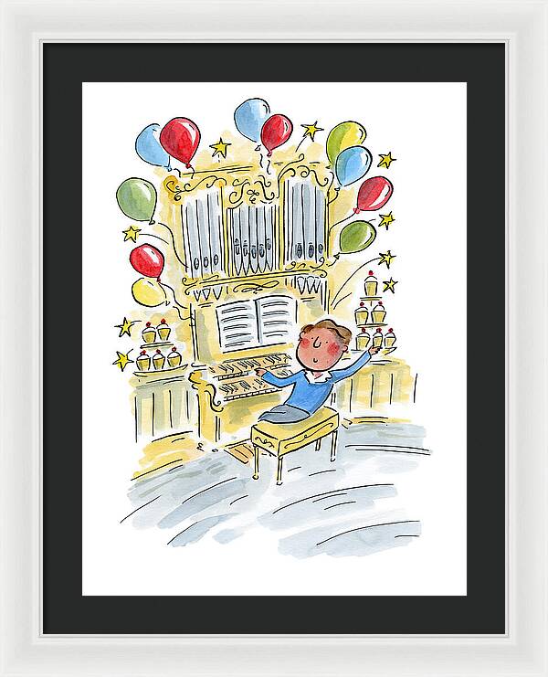 Birthday Organist - Framed Print