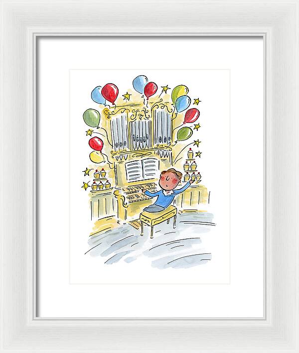 Birthday Organist - Framed Print