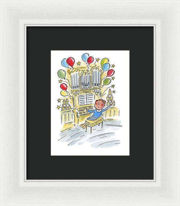 Birthday Organist - Framed Print