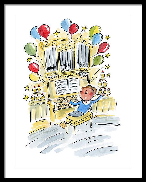 Birthday Organist - Framed Print