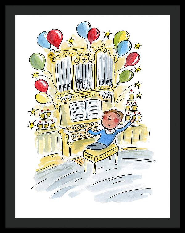 Birthday Organist - Framed Print