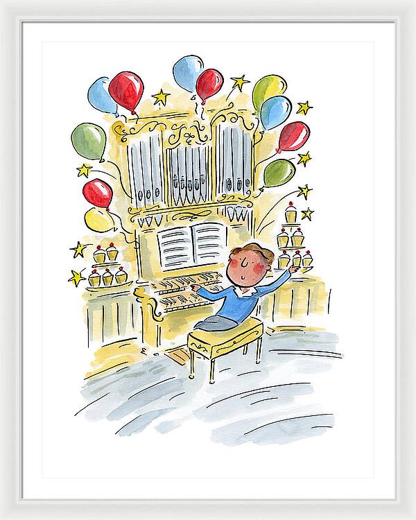 Birthday Organist - Framed Print