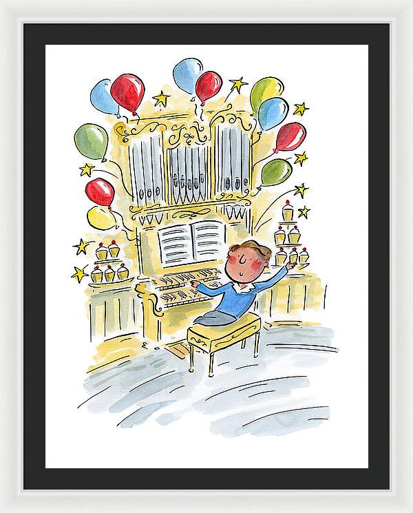 Birthday Organist - Framed Print